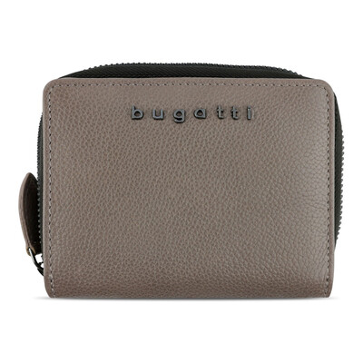 Дамски кожен портфейл Bugatti Bella Ladies Zip Wallet, RFID защита, таупе