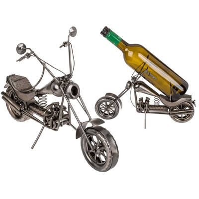 Метална поставка за вино Motorbiker II