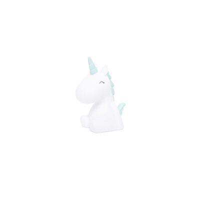 Нощна лампа Dhink® mini - Unicorn, светлосини грива и рог