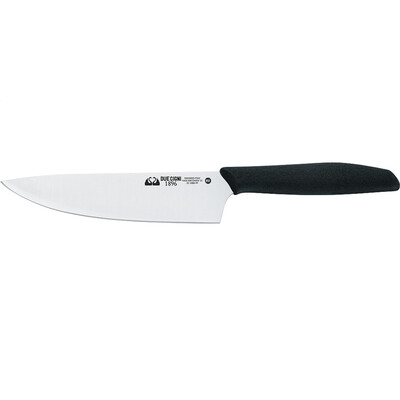 Кухненски нож Due Cigni 1896 Chef Knife 15, универсален, 150мм, гладко острие, черен