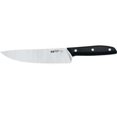 Кухненски нож Due Cigni 1896 Chef Knife 20, универсален, 200мм, гладко острие, черен