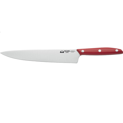 Кухненски нож Due Cigni 1896 Chef Knife 20, универсален, 200мм, гладко острие, червен