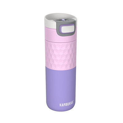 Термочаша ​от неръждаема стомана Kambukka Etna Grip с термокапак 3 в 1 Snapclean®, 500 мл, Pale Purple