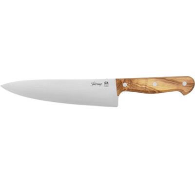 Кухненски нож Due Cigni Tuscany Chef's Knife, 20 см, маслиново дърво