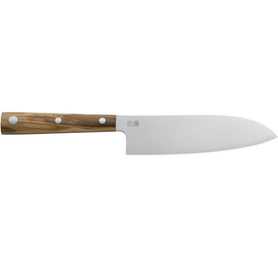 Кухненски нож Due Cigni Hakucho Santoku, 18 см, маслиново дърво