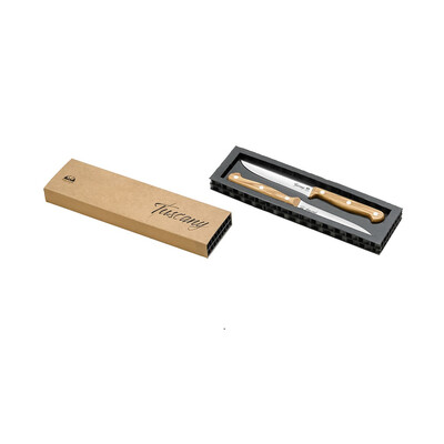 Комплект кухненски нож Due Cigni Tuscany Plain Steak Knife, 11 см, маслиново дърво, 2 броя