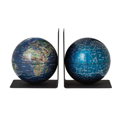 Комплект глобуси Troika - BOOKGLOBE, син/мат, съзвездия