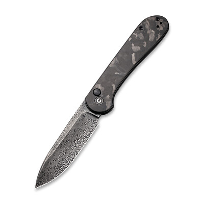 Джобен нож CIVIVI Button Lock Elementum Damascus Marble Carbon