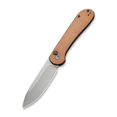 Джобен нож CIVIVI Button Lock Elementum Micarta Brown