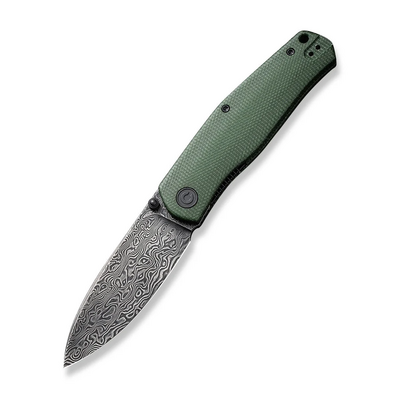 Джобен нож CIVIVI Sokoke Damascus Micarta Green Canvas