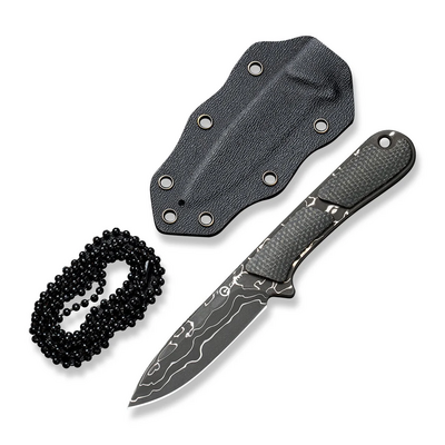 Туристически нож CIVIVI Mini Elementum Fixed Blade Damascus Dark Green Micarta