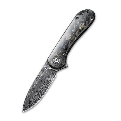 Джобен нож CIVIVI Elementum Damascus Carbon Fiber And Golden Shred