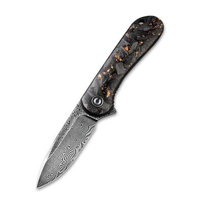 Джобен нож CIVIVI Elementum Damascus Carbon Fiber And Copper Shred