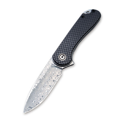 Джобен нож CIVIVI Elementum Damascus Carbon Fiber Overlay On Black G10
