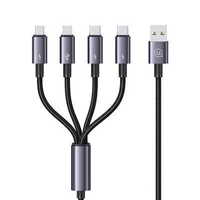 Кабел Usams SJ739 4In1 15W Aluminum Alloy Data Cable, 1.2м
