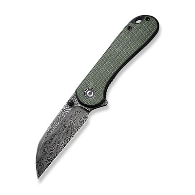 Джобен нож CIVIVI Elementum Micarta Green / Damascus