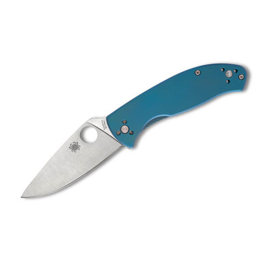 Джобен нож Spyderco Tenacious R.I.L. Blue Titanium Plain Edge