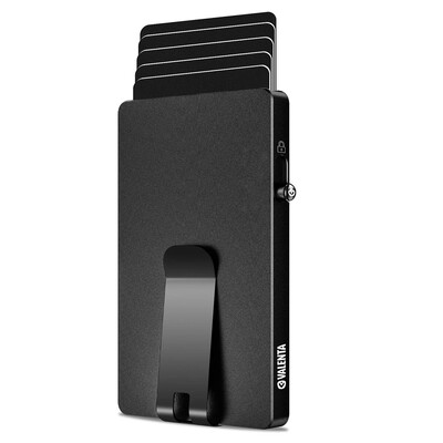 Картодържател Valenta Aluminium MagSafe Money Clip, черен