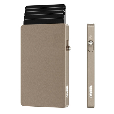 Картодържател Valenta Aluminium MagSafe Titanium Natural
