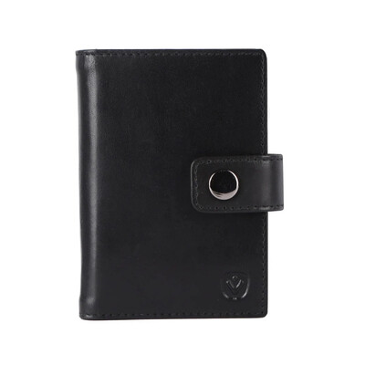 Кожен калъф за карти Valenta MagSafe Black