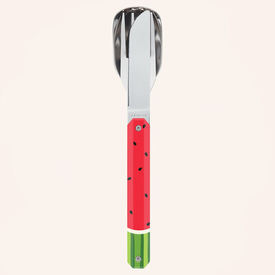 Комплект за хранене Akinod Straight Cutlery 12H34, Watermelon