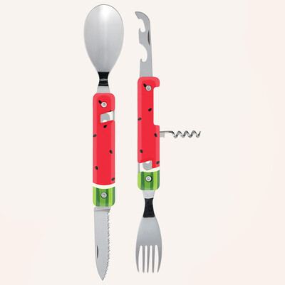 Комплект за хранене Akinod Multifunction Cutlery 13H25, Watermelon