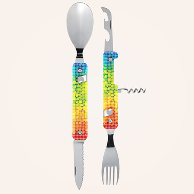 Комплект за хранене Akinod Multifunction Cutlery 13H25, Pixel