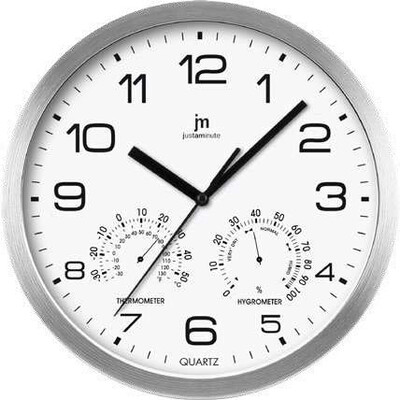 Часовник Lowell / Justminute, хигро/термометър, Ф30, бял