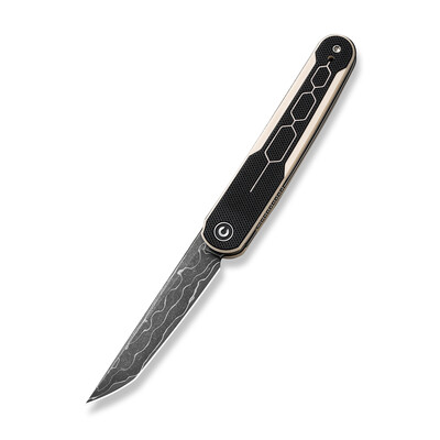Джобен нож CIVIVI KwaiQ Milled Ivory/Black G10 / Damascus