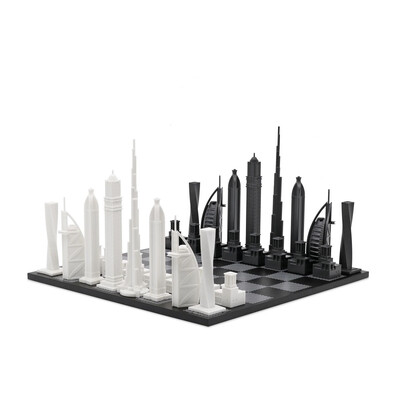 Шах Skyline Chess - Dubai Edition, дървено игрално поле
