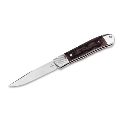 Джобен нож Böker Plus Hidden Release Trapper Appaloosa Bone