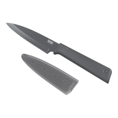 Нож Kuhn Rikon COLORI+ Paring Knife, гладко острие, сив