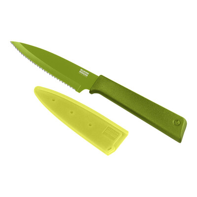 Нож Kuhn Rikon COLORI+ Paring Knife, назъбено острие, зелен