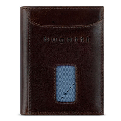 Кожен портфейл Bugatti Secure Slim Special Mini, кафяв