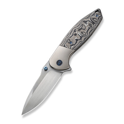 Джобен нож WEKNIFE Nitro OG Polished Bead Blasted Titanium & Aluminum Foil Carbon Fiber Inlay