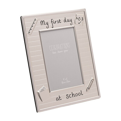 Посребрена фоторамка My First Day at School 4"x6"