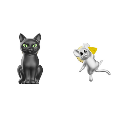 Значка Metalmorphose Fashion Cat & Mouse