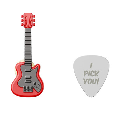 Значка Metalmorphose Fashion Rock Guitar & Plectrum