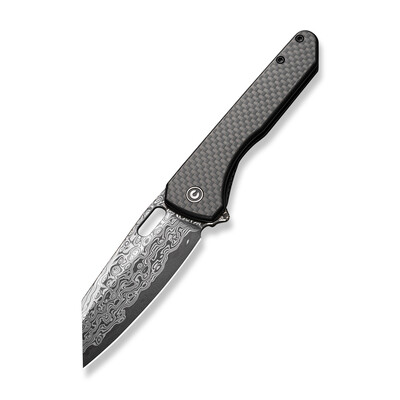 Джобен нож CIVIVI Nugz Twill Carbon Fiber Overlay On Black G10 / Damascus