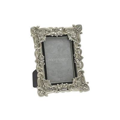 Фоторамка Impressions Antique Silver Floral With Crystals  10 x 15 см