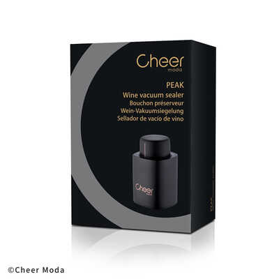 Вакуумна тапа Cheer Moda Signature Peak, черен/бронз
