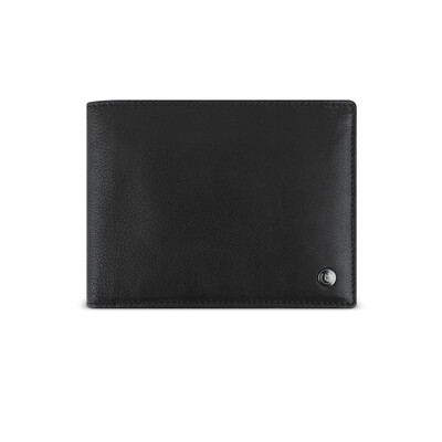 Кожен портфейл Bugatti Black Magic, хоризонтален, с мрежесто отделение, черен