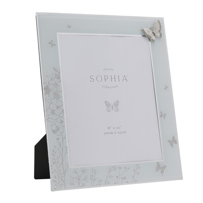 Стъклена фоторамка Sophia Classic Silver Butterfly 20 x 25 см