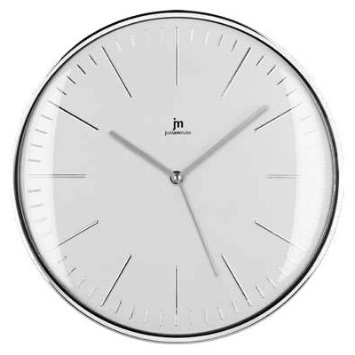 Стенен часовник Justaminute, релефни индекси , Ф35, бял
