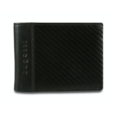 Кожен портфейл Bugatti Comet с капак, S, черен