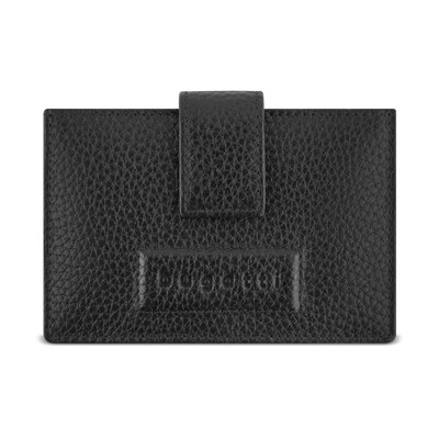 Кожен калъф за карти Bugatti Elsa, черен
