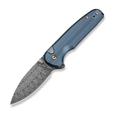 Джобен нож CIVIVI Mini Shakan Blue Aluminum Handle / Damascus