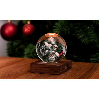 Нощна лампа Gingko Amber Crystal Light Jellyfish