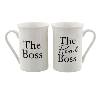 Комплект от две чаши Amore - "The Boss / The Real Boss" 300мл