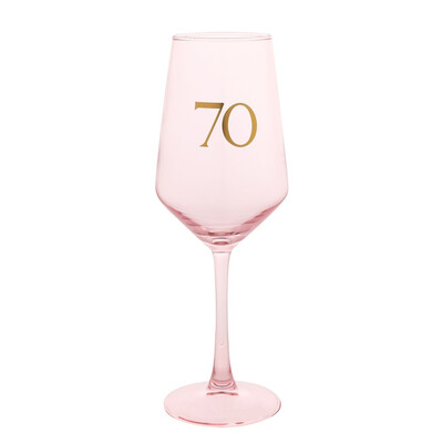 Чаша за вино "70-ти рожден ден"